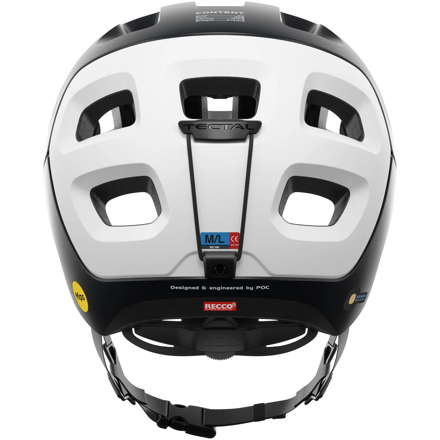 Poc Tectal Race Mips helmet - Black white