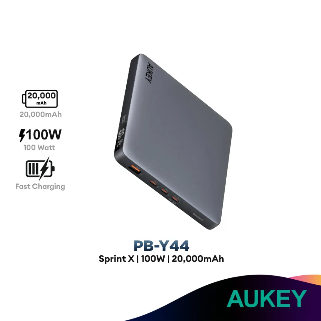 Limited Time Discount Aukey Sprint X Pb-Y41 | Pb-Y44 | Pb-Y43P | Pb-Y45 Up To 140W And 27600Mah Powerbank
