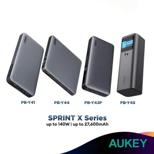 Aukey Sprint X Pb-Y41 | Pb-Y44 | Pb-Y43P | Pb-Y45 Up To 140W And 27600Mah Powerbank Limited Offer Alert