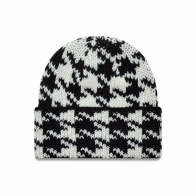 Trending Now Offer Flash Deal Alert New Era Houdstooth Black Cuff Knit Beanie Hat