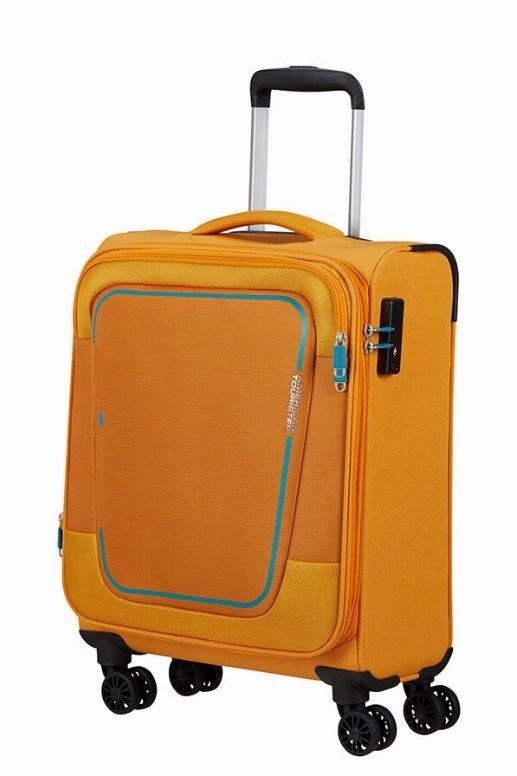 American Tourister Pulsonic 55Cm Cabin Spinner - Expandable | Sunset Yellow Big Savings Today