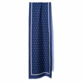Blue Double Silk Scarf Today Only Hot Pick