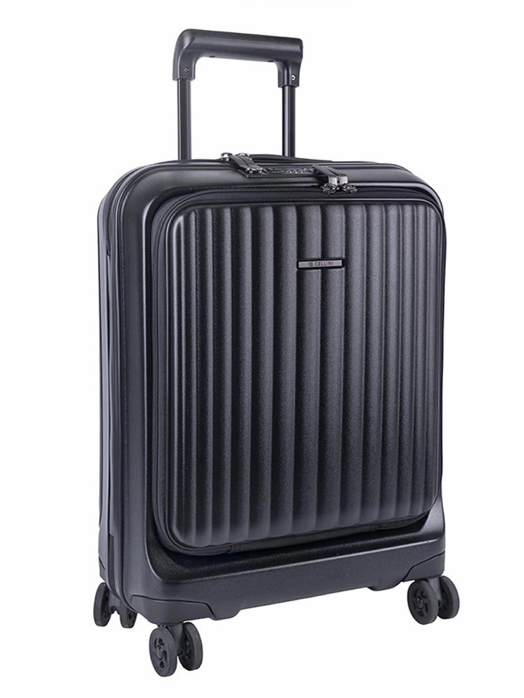 Cellini Tri Pak 4 Wheel Carry On Trolley Includes 1 Large Packing Cube | Black Special Offer Inside