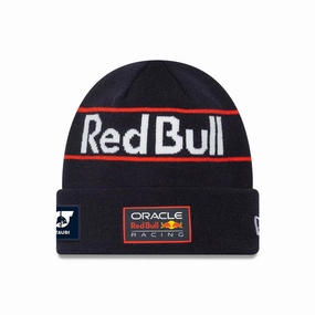 Price Drop Frenzy Red Bull Racing Replica Max Verstappen Dark Blue Cuff Knit Beanie Hat