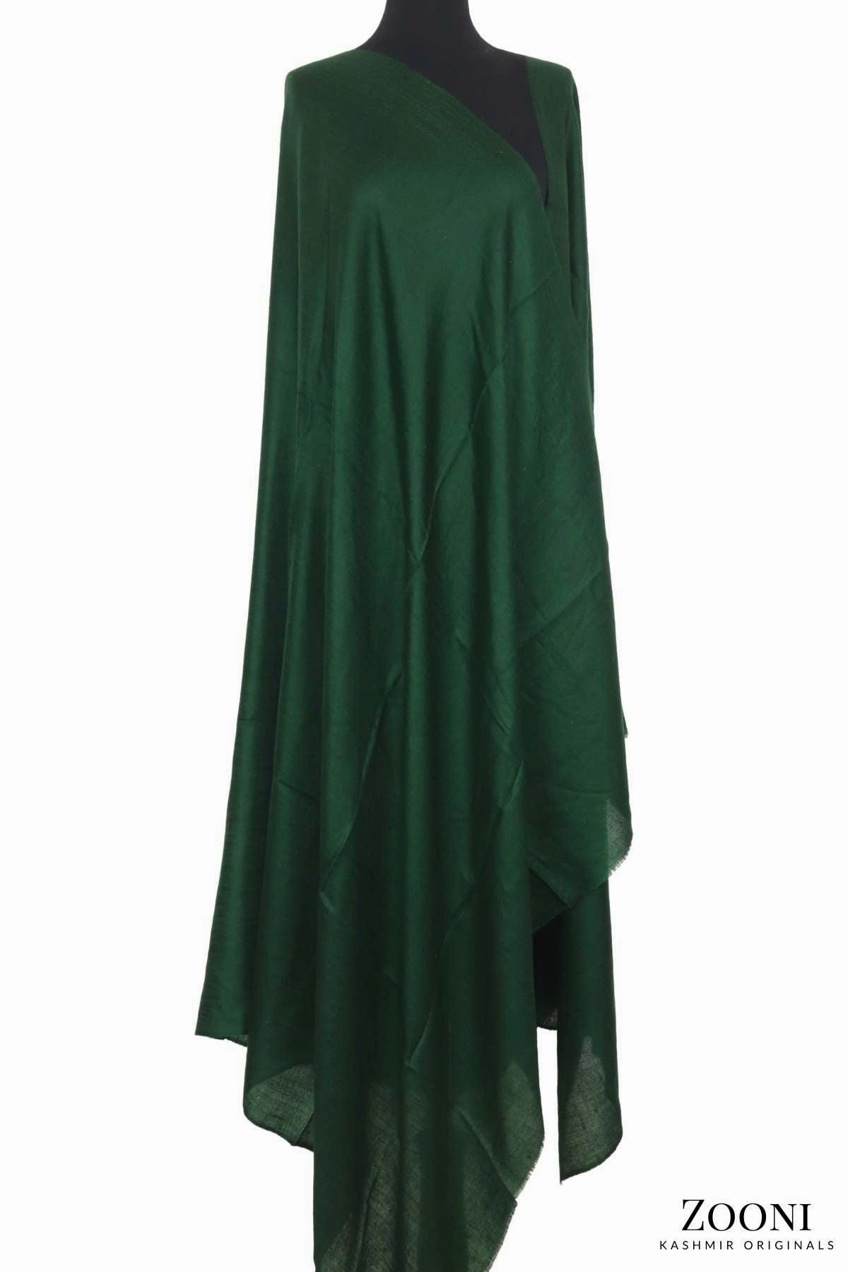Pure Himalayan Pashmina Plain Shawl (Extra Soft) - Emerald Green Best Deal Alert Todays Hot Savings