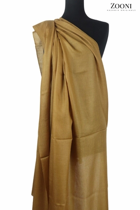 Pure Himalayan Pashmina Plain Shawl (Extra Soft) - Light Brown/Mehndi Instant Deal Today MustHave Deals