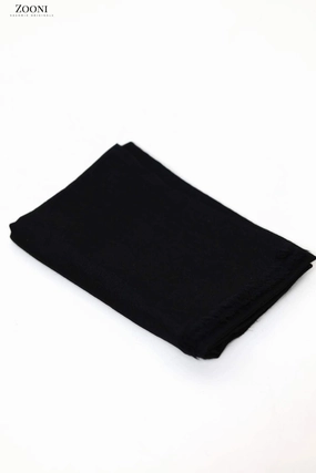 Limited Time Sale Pure Himalayan Pashmina Plain Shawl (Extra Soft) - Night'S Watch Black