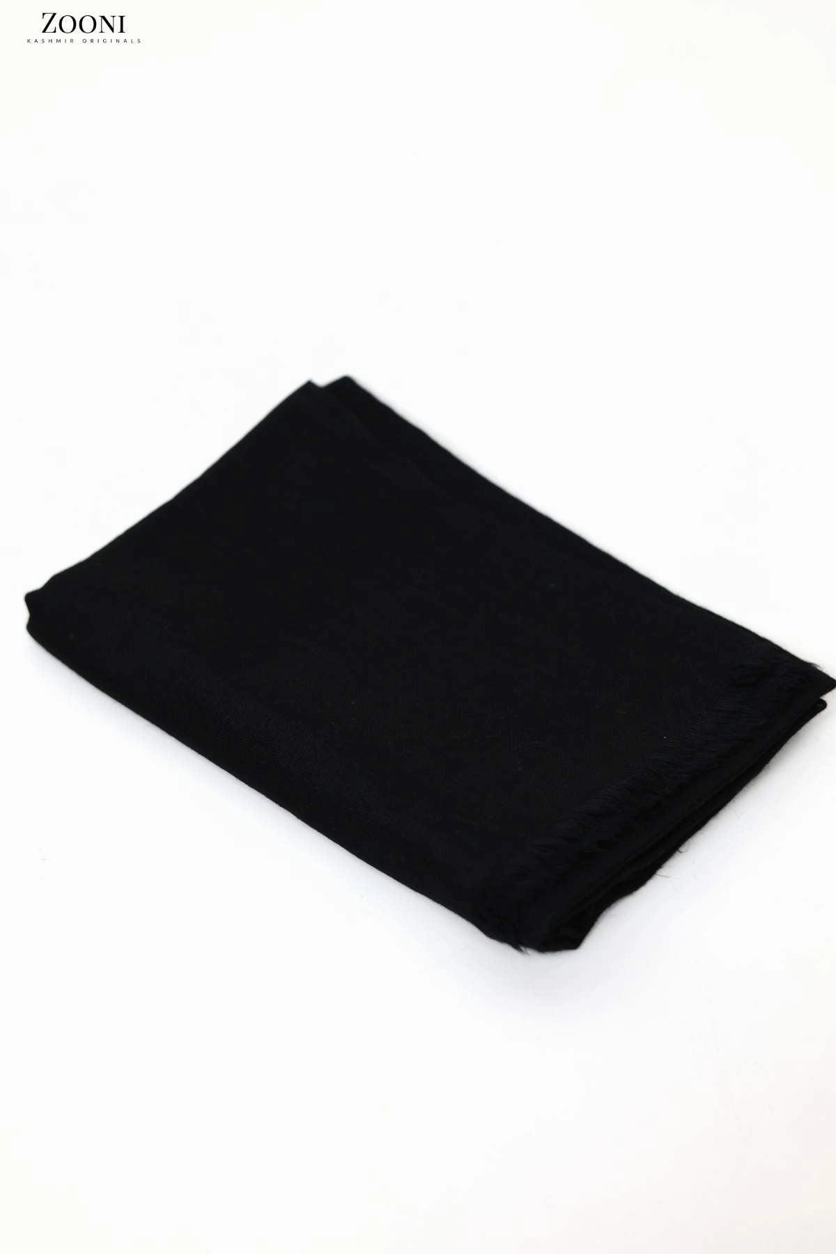 Limited Time Sale Pure Himalayan Pashmina Plain Shawl (Extra Soft) - Night'S Watch Black