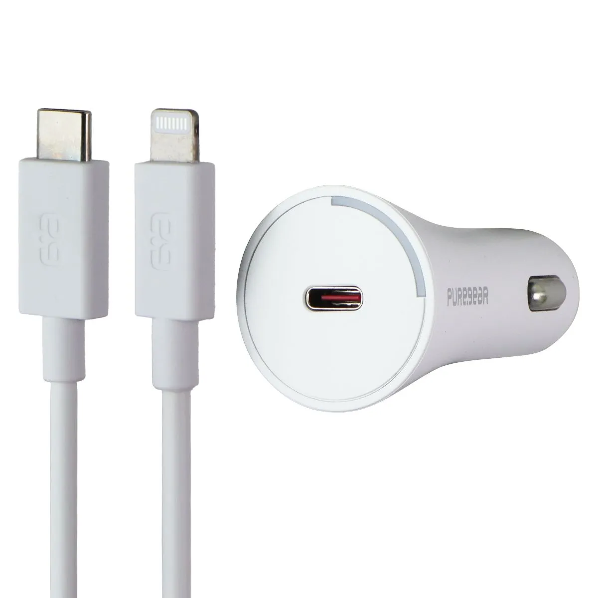Puregear Lightspeed 20W Lightning 8-Pin To Usb-C Car Charger - White Mega Savings Now Special Occasion Discount