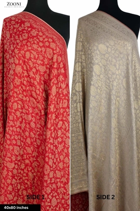 Reversible Kaani X Moonlight Merino Wool Shawl - Red Shop Save Today Grab Your Savings