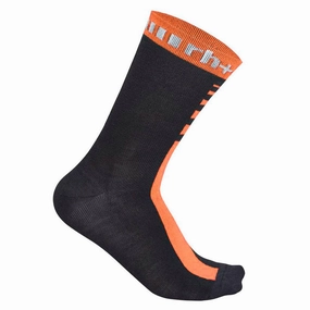 Rh  Merino 15 Socks - Black Orange