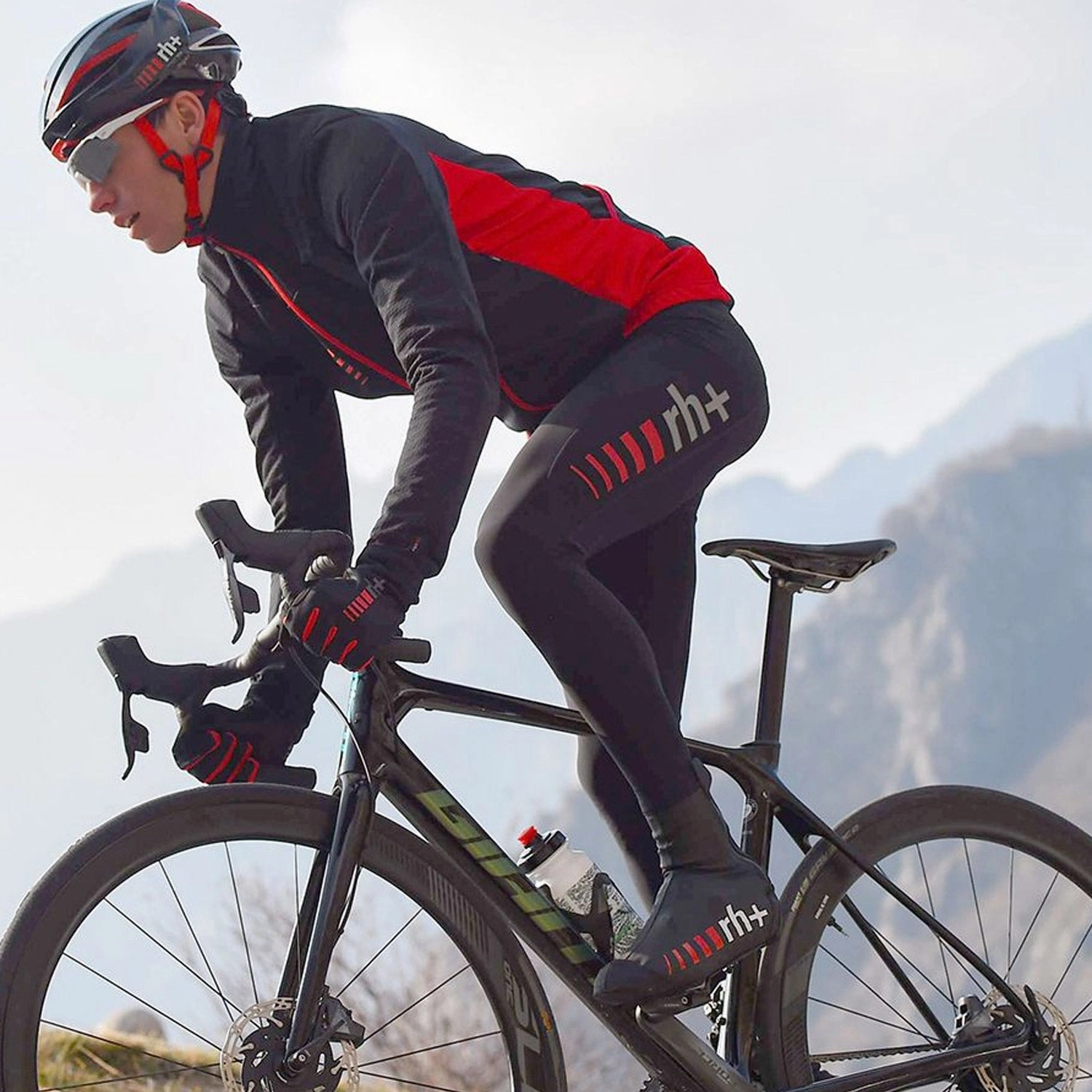 Rh  Winter Bibtight - Black Red