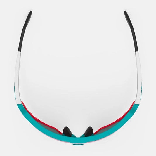 Rudy Defender sunglasses - Emerald White Matte Multilaser Red