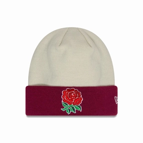 Hot Savings Alert Trending Today Steal Rugby Football Union Contrast Cream Cuff Knit Beanie Hat