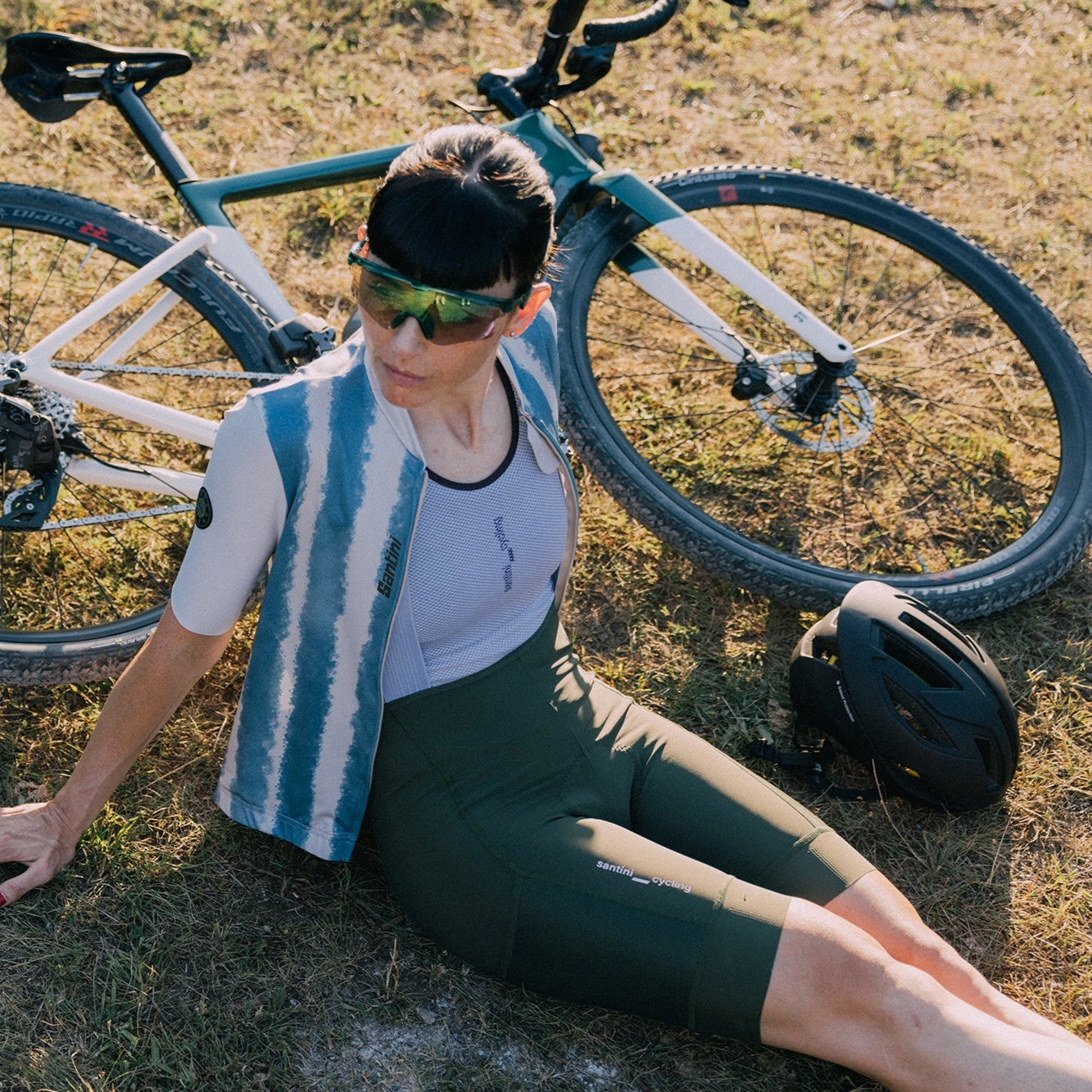 Santini Cargo women bibshort - Green