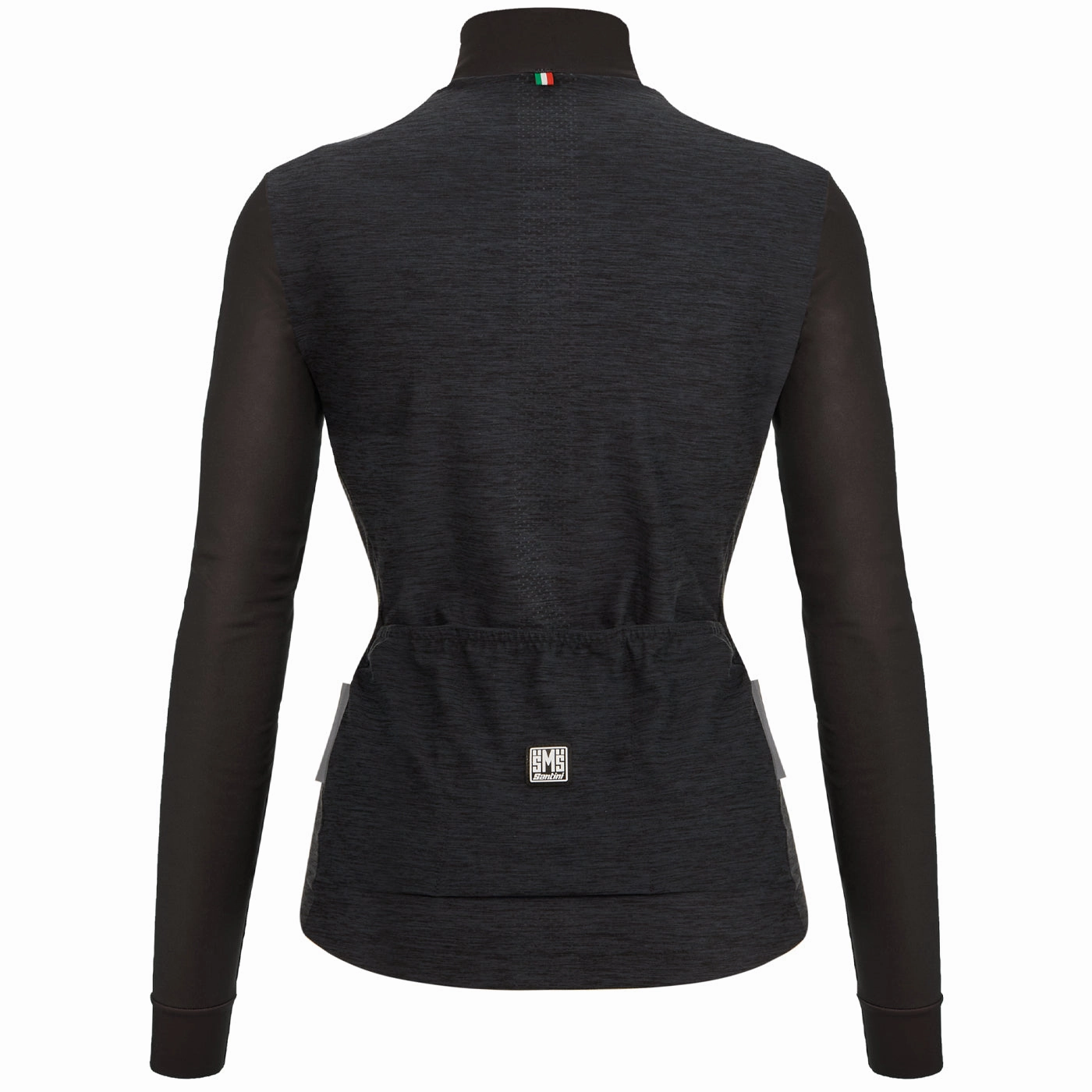 Santini Colore Puro long sleeves woman jersey - Black