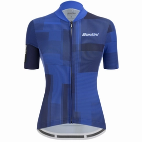 Santini Delta Kinetic woman jersey - Blue