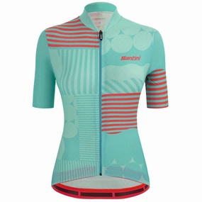 Santini Giada Optic woman jersey - Light blue