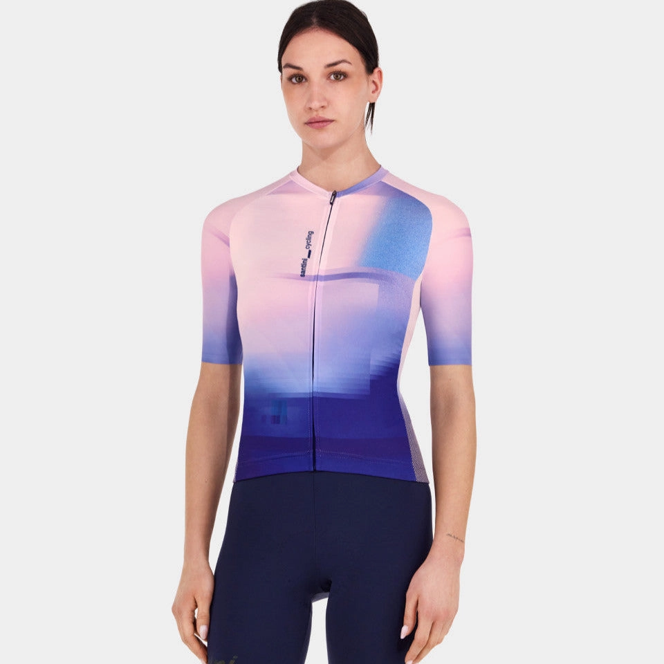 Santini Luce jersey - Pink Blue