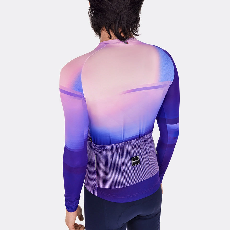 Santini Luce long sleeve jersey - Blue rose