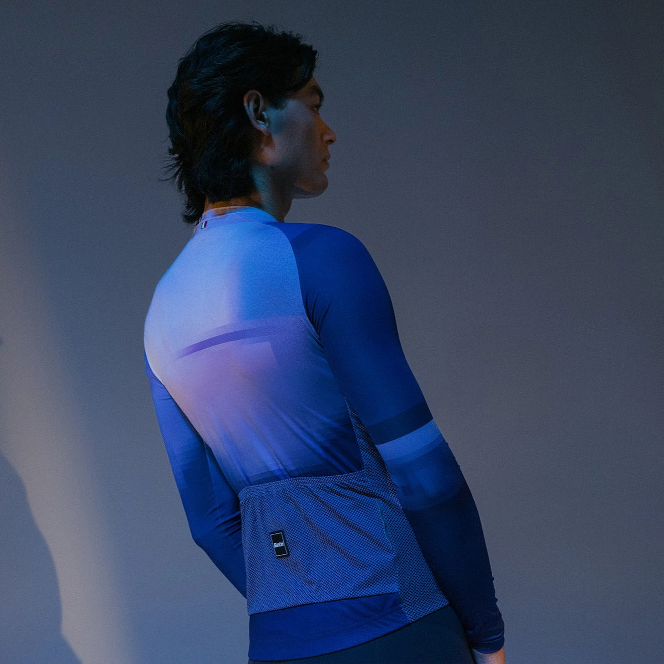Santini Luce long sleeve jersey - Blue rose