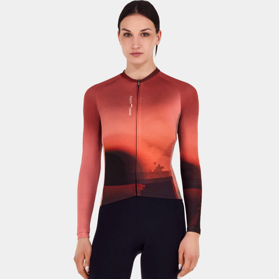 Santini Luce long sleeve jersey - Bordeaux