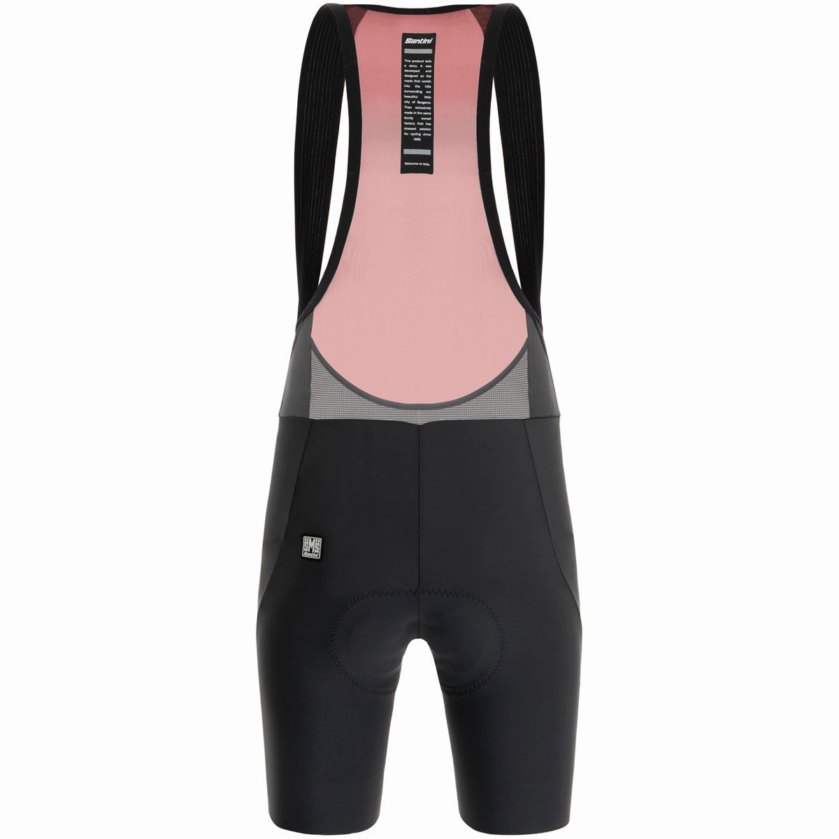 Santini Sleek Raggio women bib short - Black