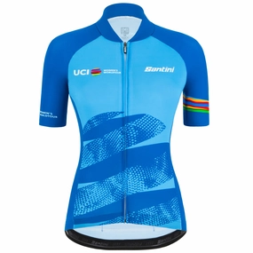 Santini UCI Women World woman jersey - Light blue