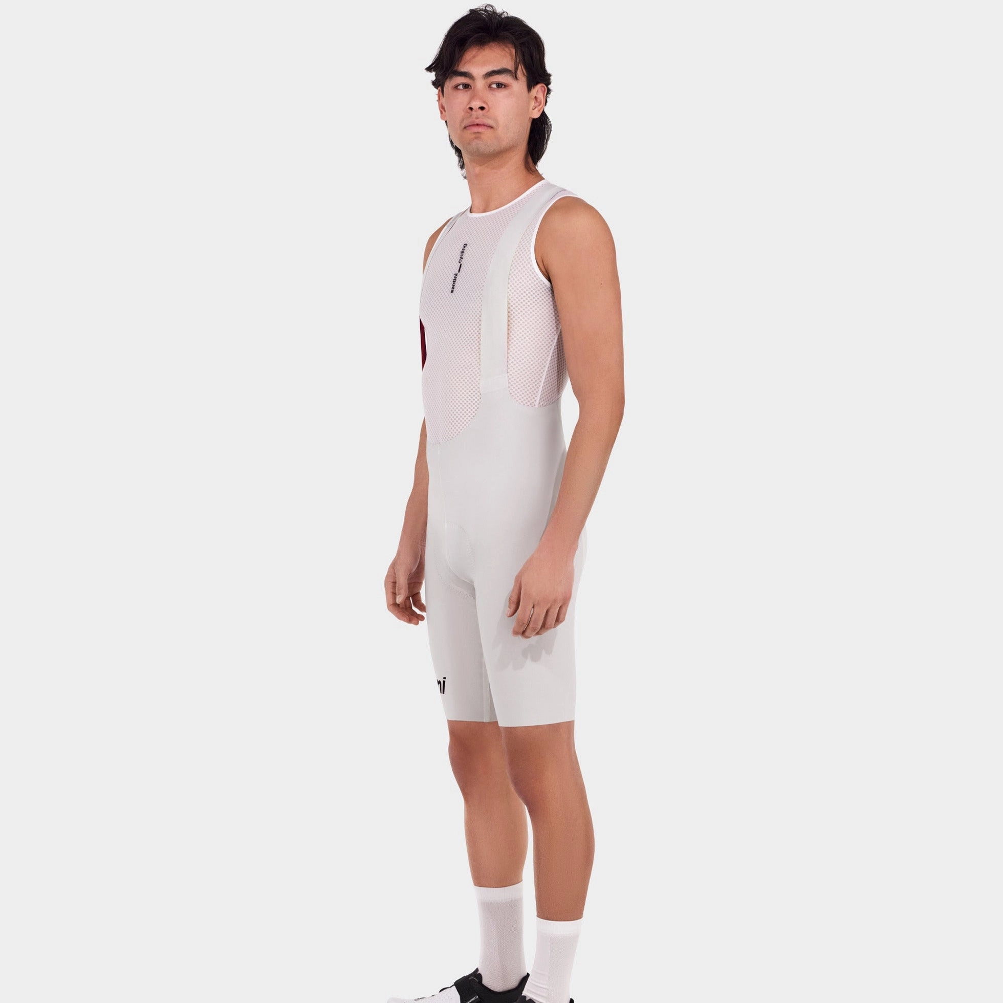 Santini Unico Edge bib short - White