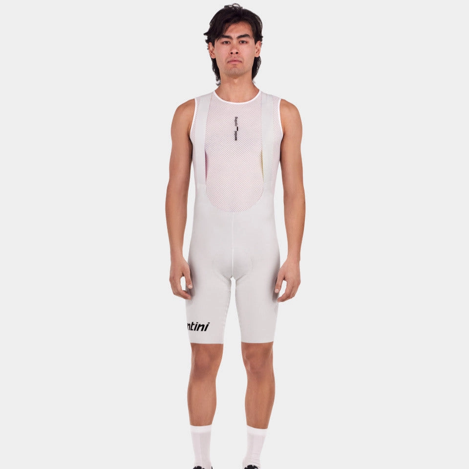Santini Unico Edge bib short - White
