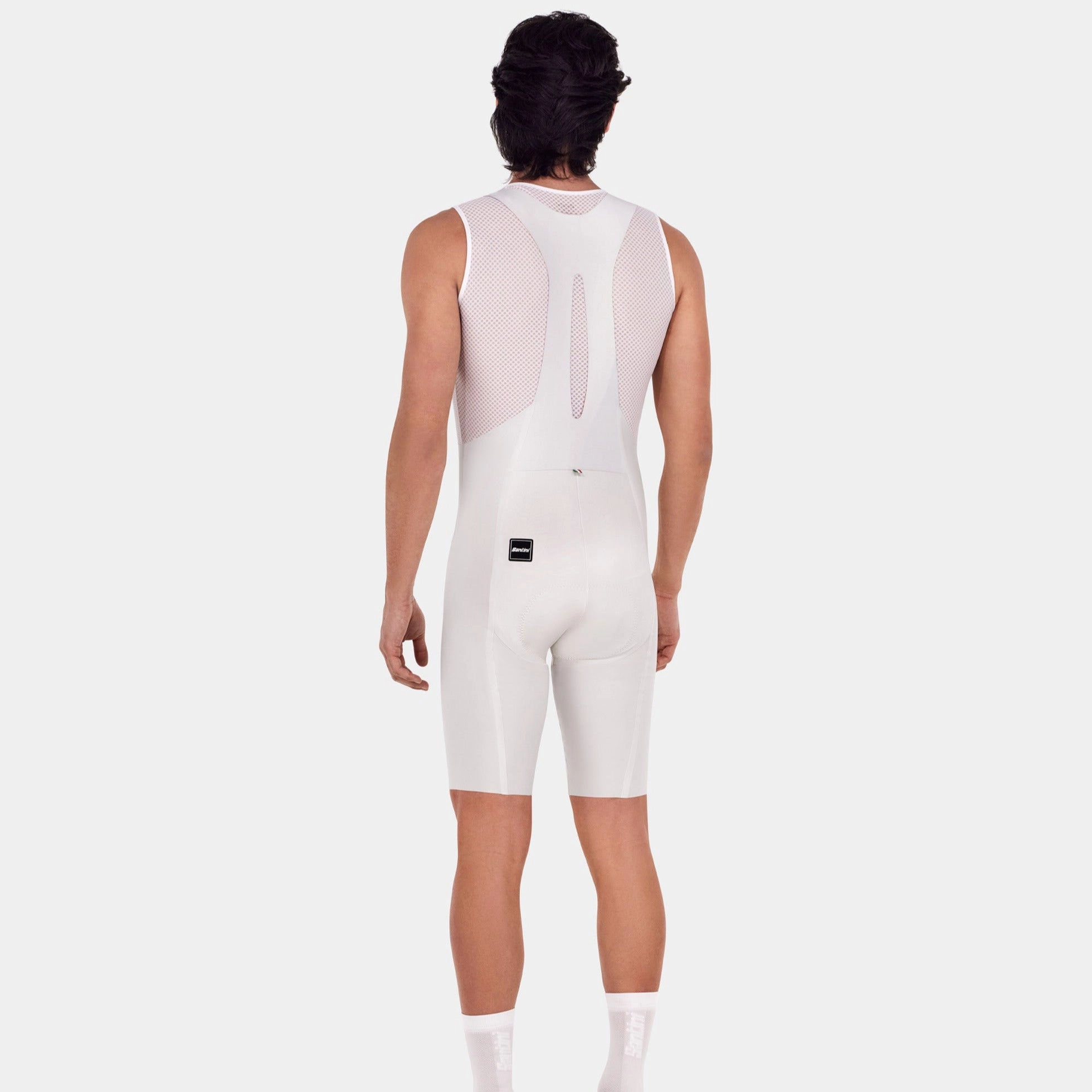 Santini Unico Edge bib short - White