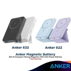 Flash Pick Today Anker 633 Magnetic Battery 10000Mah / Anker 622 Magnetic Battery 5000Mah | Anker A1641 Powerbank | For Iphone