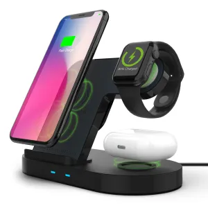 3-In-1 Wireless Charging Dock With 10W Wireless Fast Charge | Black Shop Grab Now Dont Miss These Savings