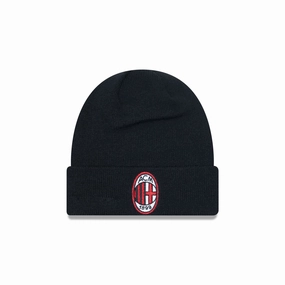 Ac Milan Black Cuff Knit Beanie Hat Daily Hot Deal Trending Savings Now