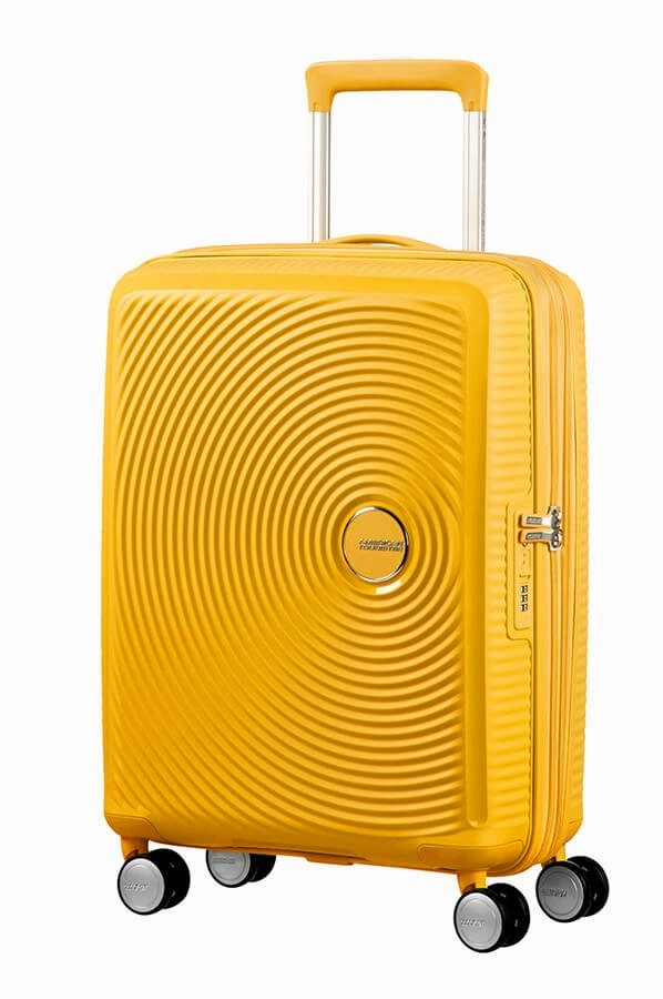 Trending Hot Picks Grab It Now American Tourister Soundbox 55Cm Cabin Spinner-Expandable | Golden/Yellow