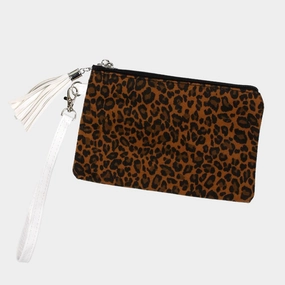 Perfect Gift Sale Leopard Patterned Wristlet Pouch Bag