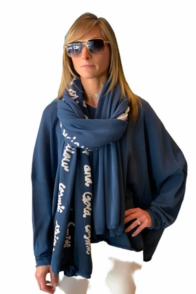 Shop the Savings Scarf - Plum Print