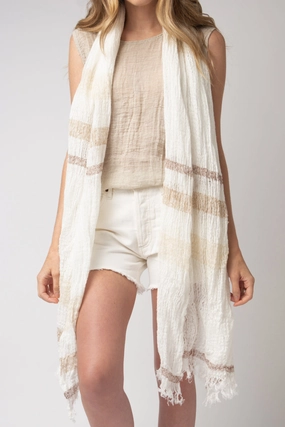 Scialle Riga Brown Scarf In Latte Todays Special Picks