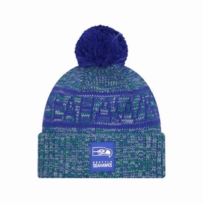 Seattle Seahawks Nfl Sideline Blue Sport Knit Beanie Hat Last Chance Steal Unmissable Deal Today