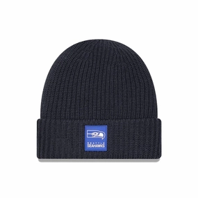 Seattle Seahawks Nfl Sideline Charcoal Cuff Knit Beanie Hat Shop Smart Deals Special Savings Today