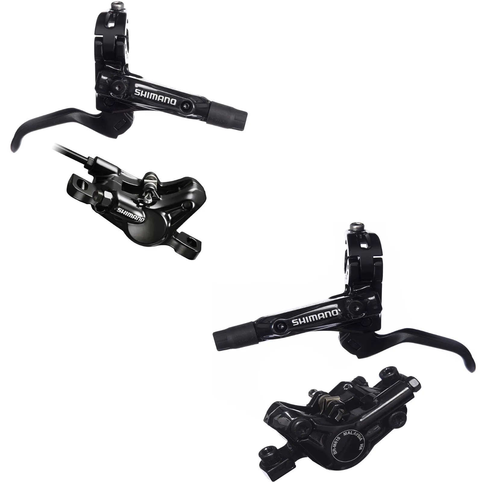 Shimano Deore BR-M615 Disc Brake Set - 950mm   1600mm Hose - Black  - EU Spec