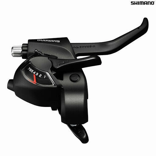 Shimano ST-EF41 7 Speed Gear & Brake Lever - Black - Includes Gear Cable