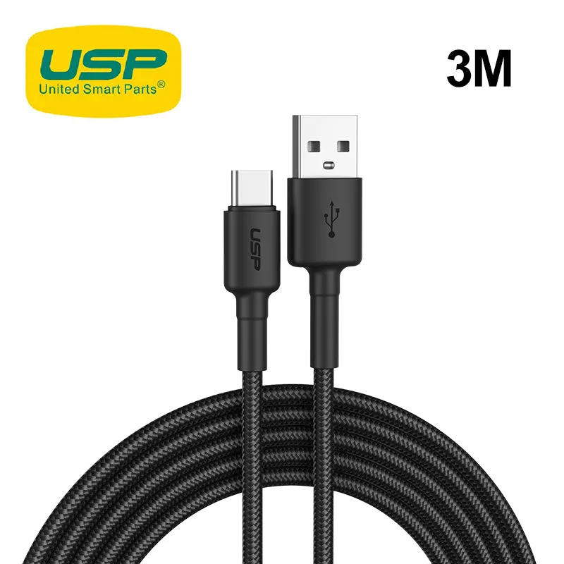 Trending Hot Deal 3M Boostup Cafule Usb-C To Usb-A Cable Charge & Connect Black Usp