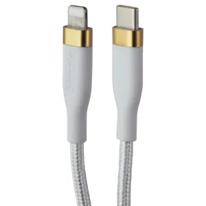 Special Occasion Discount Trending Offer Today S. Simple 10 Foot Usb-C To Lightning 8-Pin Tough-Knit Braided Cable - White/Gold