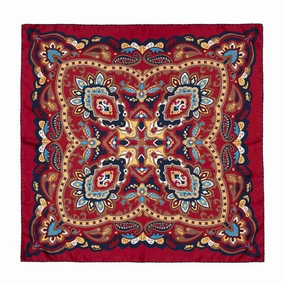 Diana Burgundy & Brown Silk Scarf Save Big Today Exclusive Online Deal