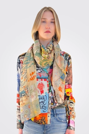 Scarf - Sky Print Flash Offer Today Mega Discount Today