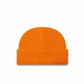 Hot Offer Inside Best Deal Today New Era Ribbed Skully Knit Orange Beanie Hat
