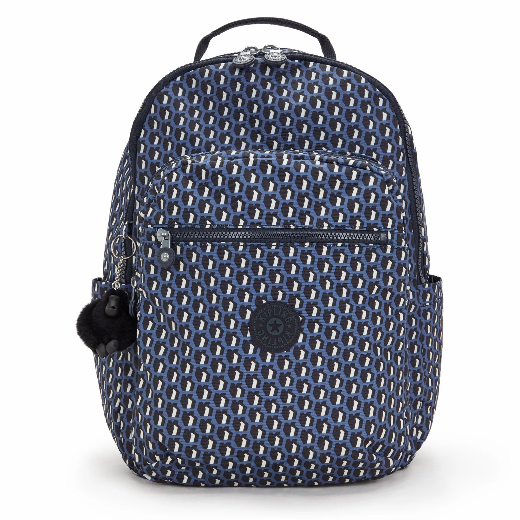 Limited Stock Offer Daily Clearance Deal Kipling Seoul Large  Printed 15" Laptop Backpack - 3D K Blue