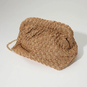 Soft Woven Raffia Slouchy Pouch Bag / Crossbody Bag Dont Miss Out