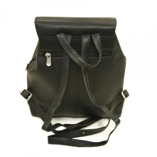 Instant Discount Piel Leather Flap-Over Button Backpack